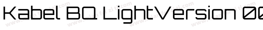 Kabel BQ LightVersion 001000字体转换